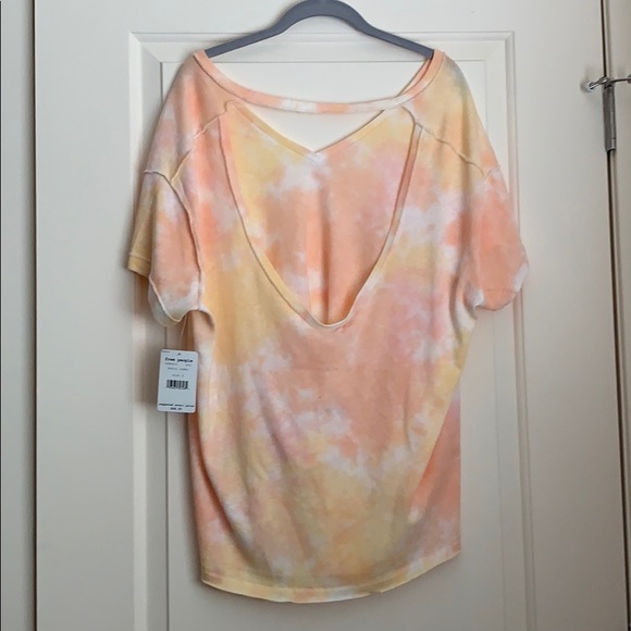 Free People All Mine Tie Dye Open Back Tee - Sz XS - Picture 10 of 11